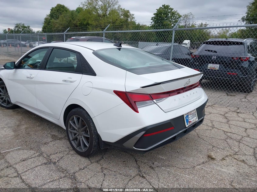 Vin: kmhlm4dg4su994658, lot: 46625850, hyundai elantra sel sport 20253