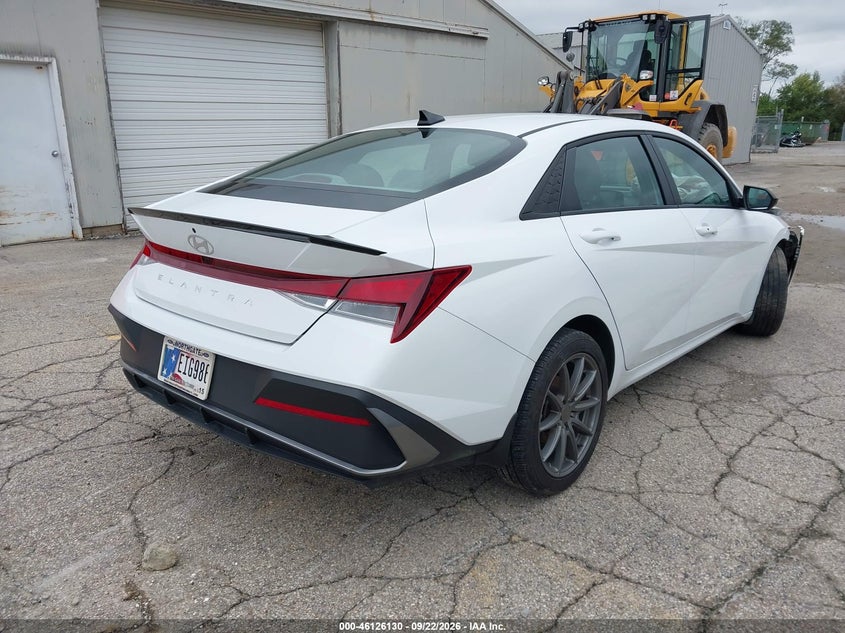 Vin: kmhlm4dg4su994658, lot: 46625850, hyundai elantra sel sport 20254