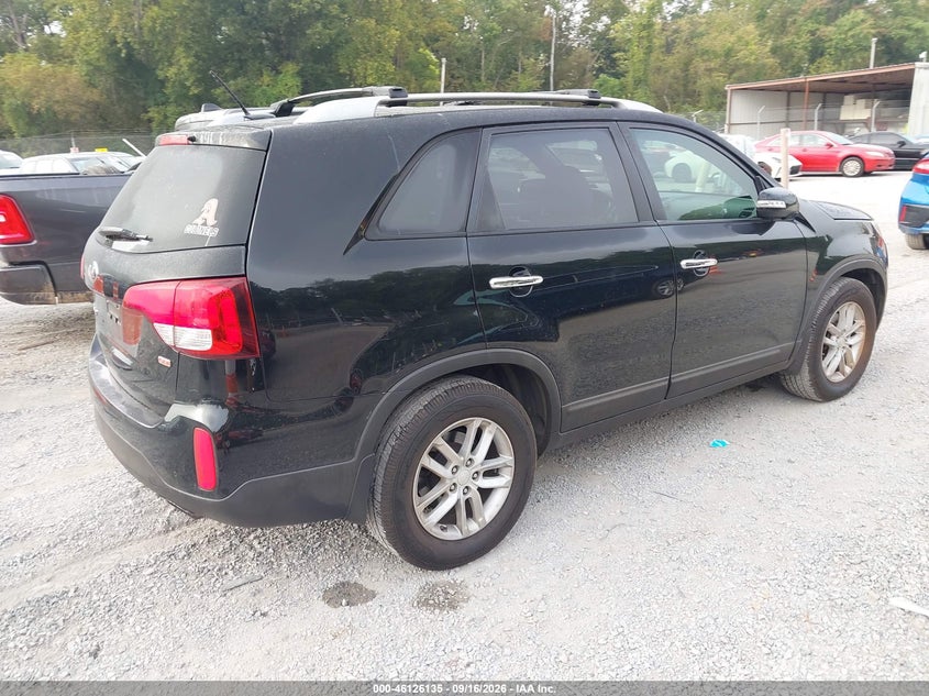Vin: 5xykt4a66fg659360, lot: 46625855, kia sorento lx 20154
