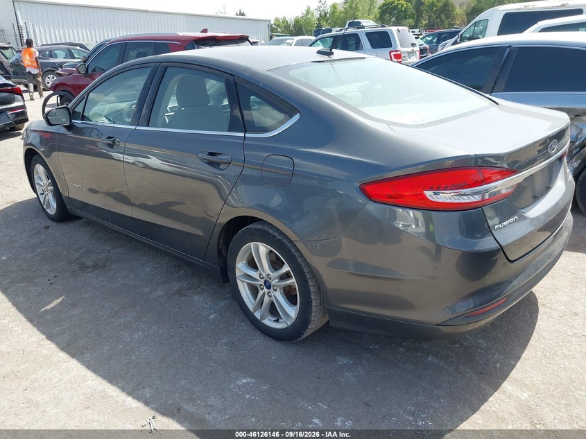 Vin: 3fa6p0lu7jr209182, lot: 46625866, ford fusion hybrid se 20183