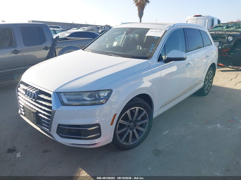 Vin: wa1laaf73hd000593, lot: 46625922, audi q7 3.0t premium 20172