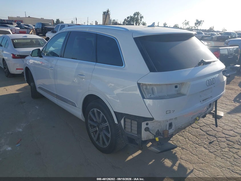Vin: wa1laaf73hd000593, lot: 46625922, audi q7 3.0t premium 20173