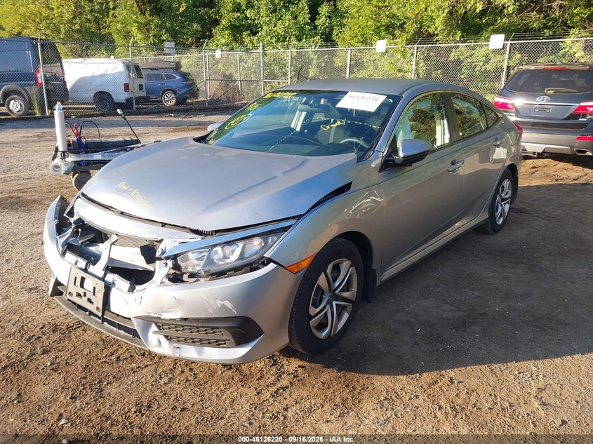 Vin: 19xfc2f56ge028192, lot: 46625940, honda civic lx 20162