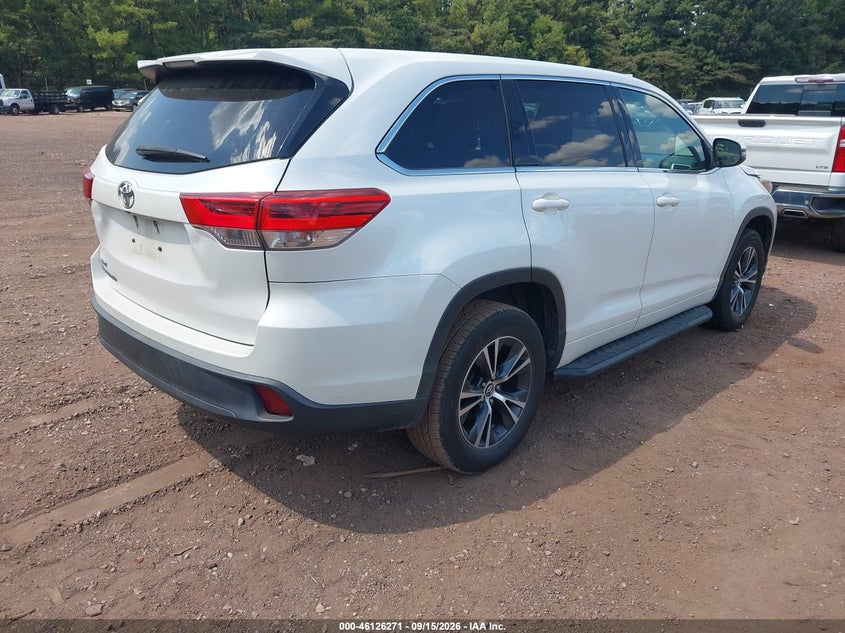 Vin: 5tdzzrfh8js257503, lot: 46625991, toyota highlander le 20184