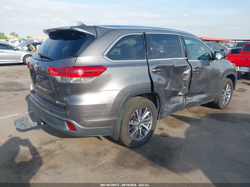 Vin: 5tdjzrfh7hs508633, lot: 46626192, toyota highlander xle 20174