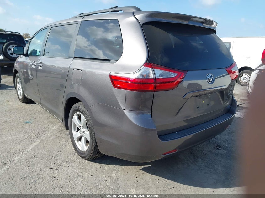 Vin: 5tdkz3dcxhs798245, lot: 46626193, toyota sienna le 8 passenger 20173