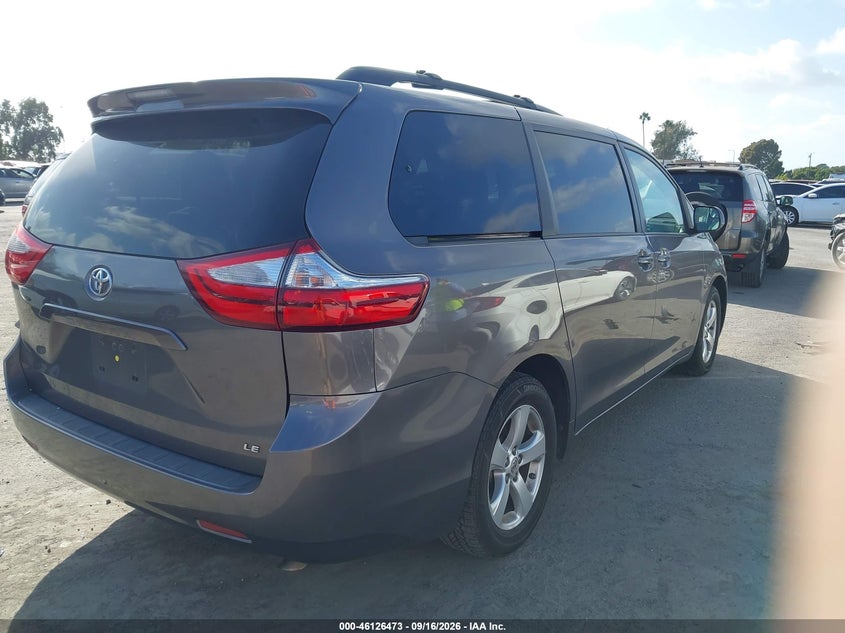 Vin: 5tdkz3dcxhs798245, lot: 46626193, toyota sienna le 8 passenger 20174