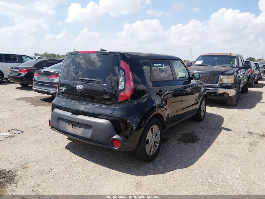 Vin: kndjn2a27f7216848, lot: 46626321, kia soul 20154