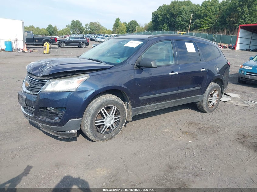 Vin: 1gnkrfed0gj308875, lot: 46626330, chevrolet traverse ls 20162