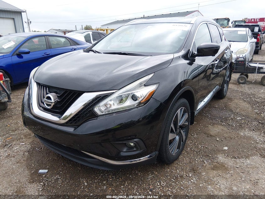 Vin: 5n1az2mh7gn140593, lot: 46626346, nissan murano platinum 20162
