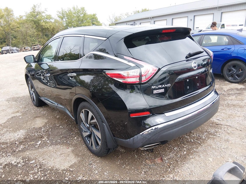 Vin: 5n1az2mh7gn140593, lot: 46626346, nissan murano platinum 20163