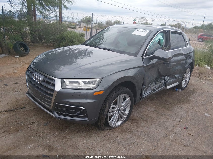 Vin: wa1cnbfy8j2043718, lot: 46626372, audi q5 2.0t premium/2.0t tech premium 20182