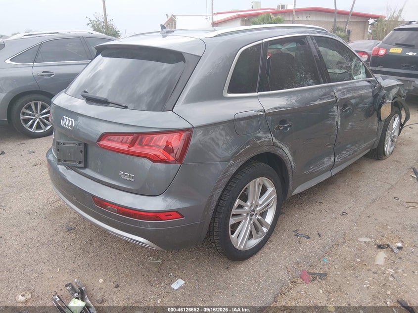 Vin: wa1cnbfy8j2043718, lot: 46626372, audi q5 2.0t premium/2.0t tech premium 20184