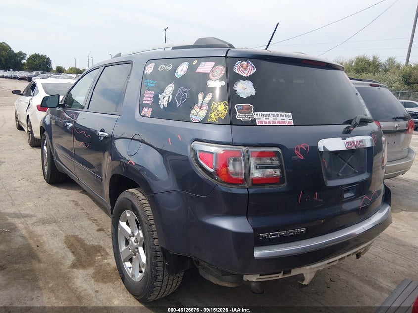 Vin: 1gkkrned8dj244796, lot: 46626396, gmc acadia sle-1 20133