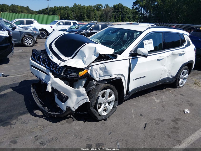 Vin: 3c4njdbb8jt455000, lot: 46626408, jeep compass latitude 4x4 20182