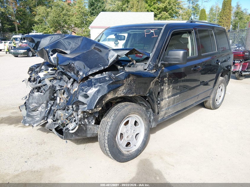 Vin: 1c4njpba0gb747537, lot: 46626411, jeep patriot sport/sport se 20162