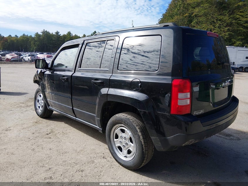 Vin: 1c4njpba0gb747537, lot: 46626411, jeep patriot sport/sport se 20163