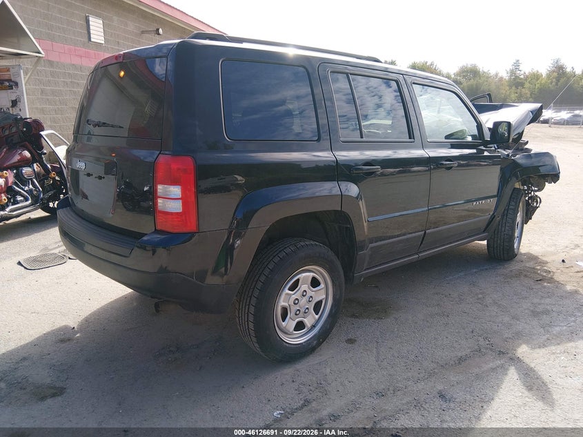 Vin: 1c4njpba0gb747537, lot: 46626411, jeep patriot sport/sport se 20164