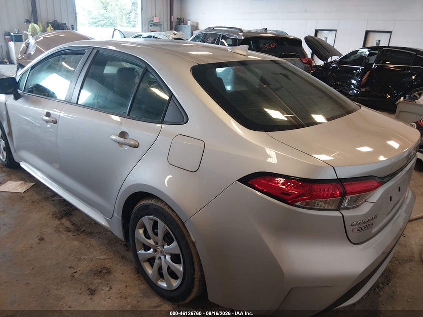 Vin: 5yfepmaexmp157761, lot: 46626480, toyota corolla le 20213