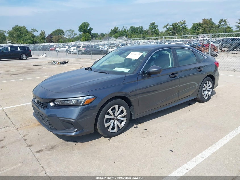 Vin: 2hgfe2f25rh500326, lot: 46626499, honda civic lx 20242