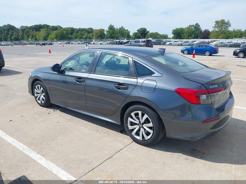 Vin: 2hgfe2f25rh500326, lot: 46626499, honda civic lx 20243
