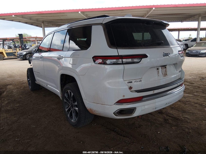 Vin: 1c4rjkdg4n8536126, lot: 46626510, jeep grand cherokee l overland 4x4 20223