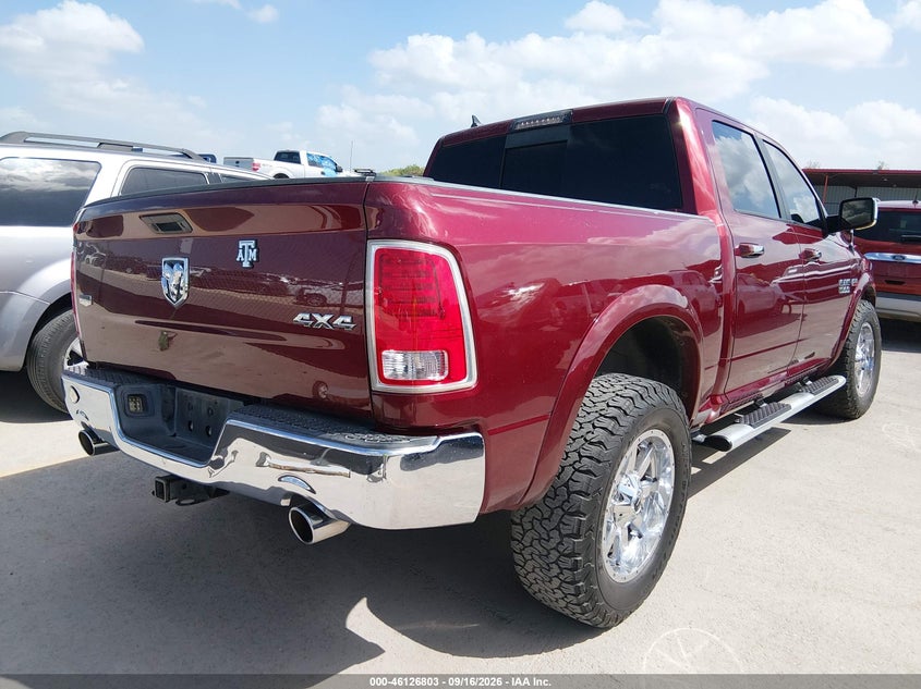 Vin: 1c6rr7nt1hs567009, lot: 46626523, ram 1500 laramie  4x4 5'7 box 20174