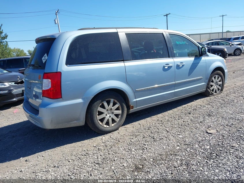 Vin: 2c4rc1bg6dr770083, lot: 46626539, chrysler town & country touring 20134