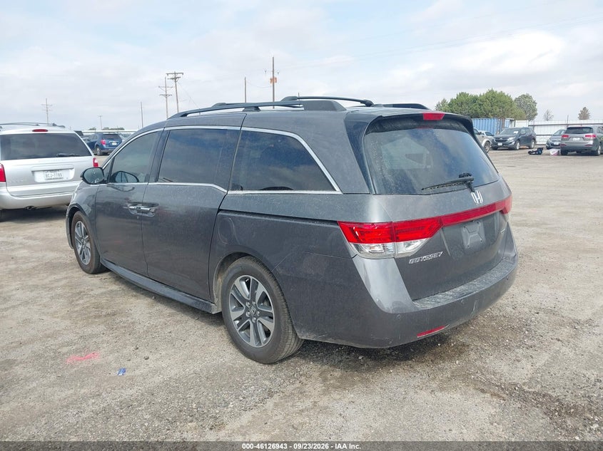 Vin: 5fnrl5h96gb058155, lot: 46626663, honda odyssey touring/touring elite 20163