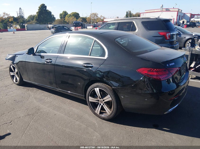 Vin: w1kaf4gb1pr132326, lot: 46626981, mercedes-benz c 300 sedan 20233