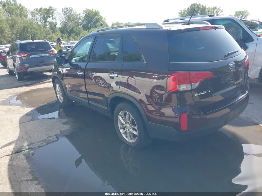 Vin: 5xyktda71fg657752, lot: 46627201, kia sorento lx v6 20153