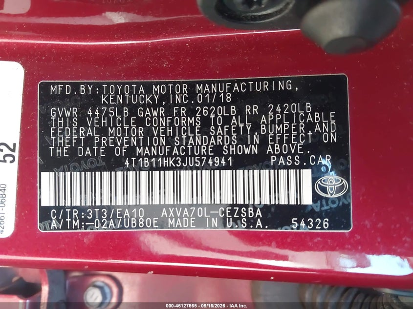 TOYOTA CAMRY - zdjęcie 9