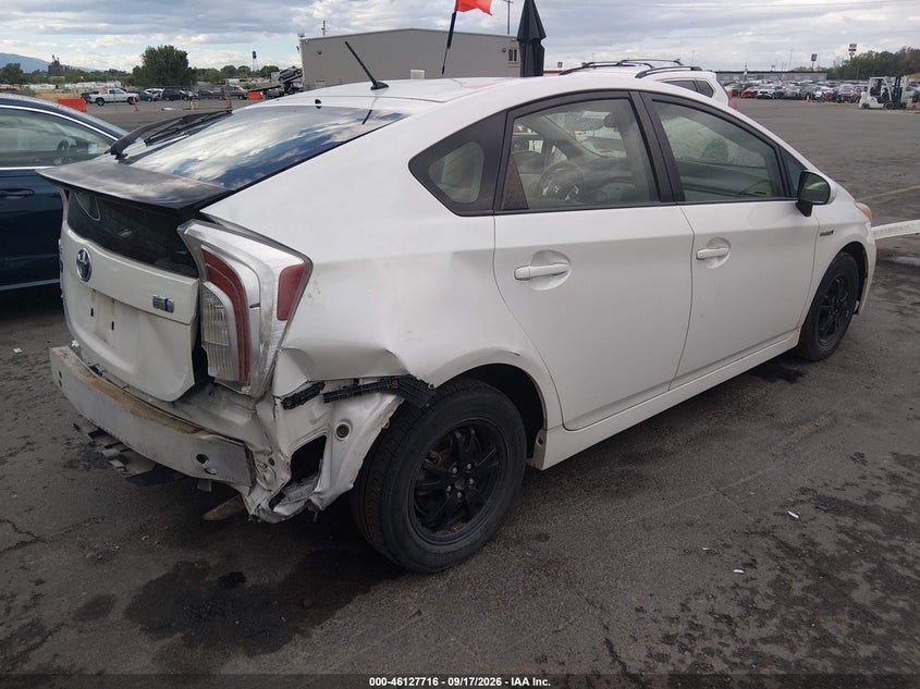 Vin: jtdkn3du1c1535510, lot: 46627435, toyota prius two 20124