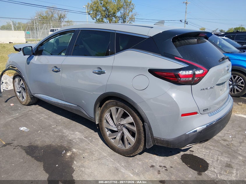 Vin: 5n1az2cj6mc127927, lot: 46627473, nissan murano sl fwd 20213