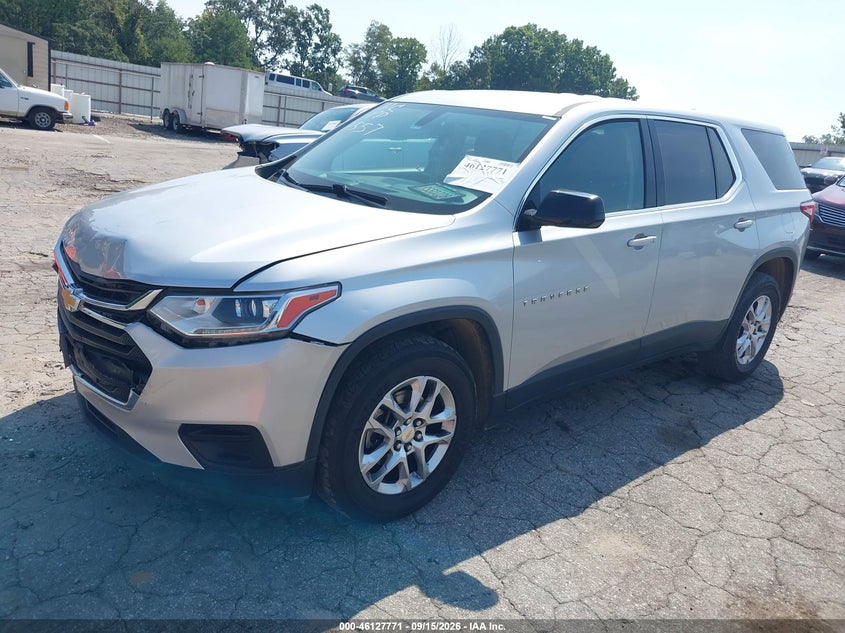 Vin: 1gnerfkw9kj281557, lot: 46627491, chevrolet traverse ls 20192