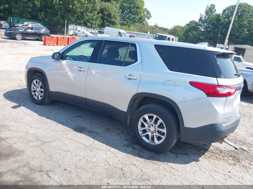 Vin: 1gnerfkw9kj281557, lot: 46627491, chevrolet traverse ls 20193