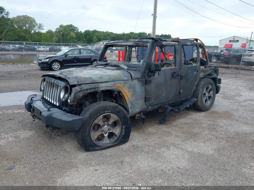 Vin: 1c4bjweg8jl911174, lot: 46627560, jeep wrangler jk unlimited sahara 4x4 20182