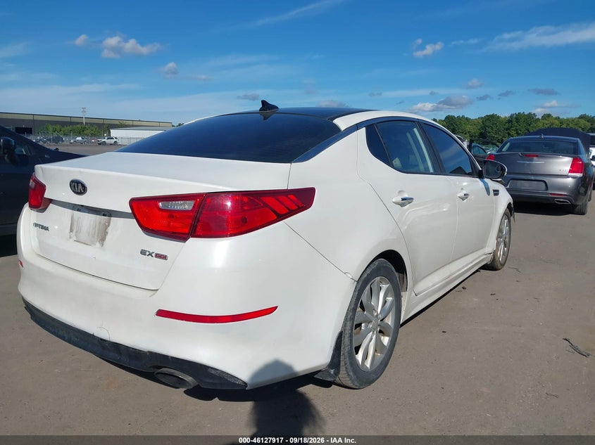 Vin: 5xxgn4a72fg509727, lot: 46627637, kia optima ex 20154