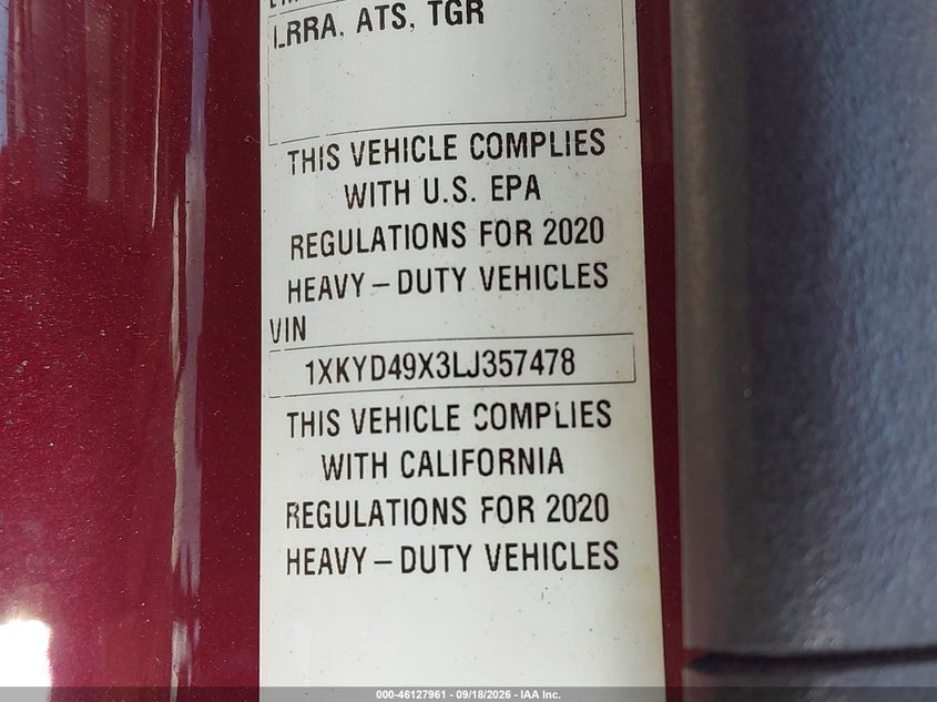 2020 KENWORTH T680 auction photo 8