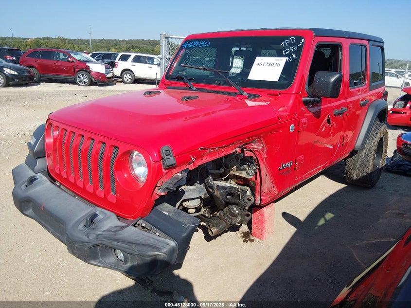 Vin: 1c4hjxdn2lw110855, lot: 46627750, jeep wrangler unlimited sport s 4x4 20202