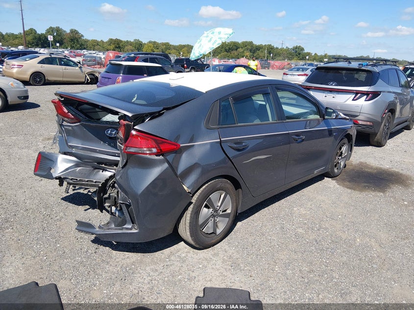 Vin: kmhc65lc2lu205729, lot: 46627755, hyundai ioniq hybrid blue 20204