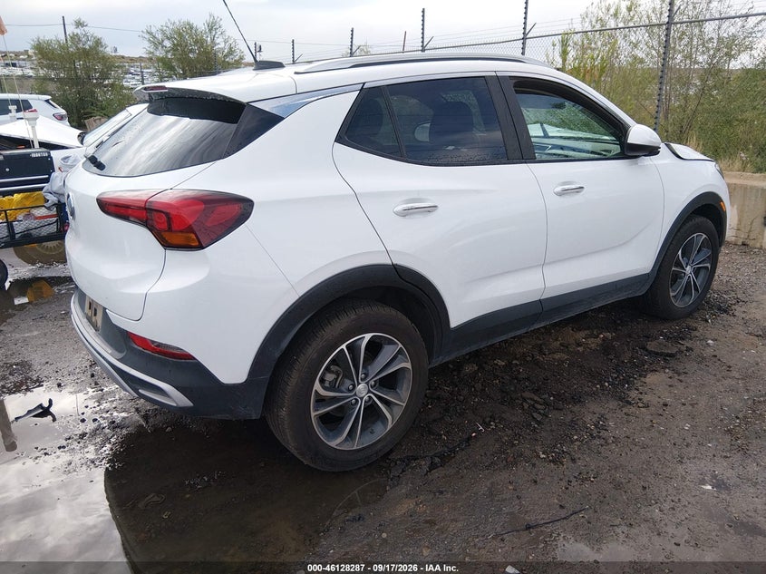 Vin: kl4mmesl3pb166208, lot: 46628007, buick encore gx select awd 20234