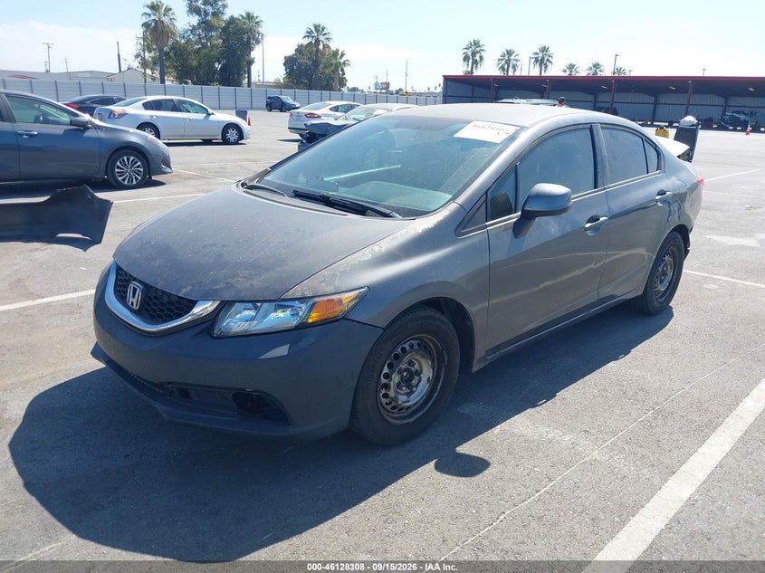 2013 Honda Civic, Rear, IAAI, VIN 19XFB2F56DE264162 — photo 2