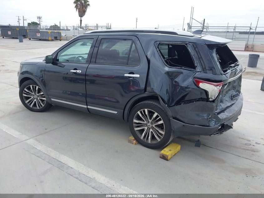 Vin: 1fm5k8ht2hgb40191, lot: 46628042, ford explorer platinum 20173