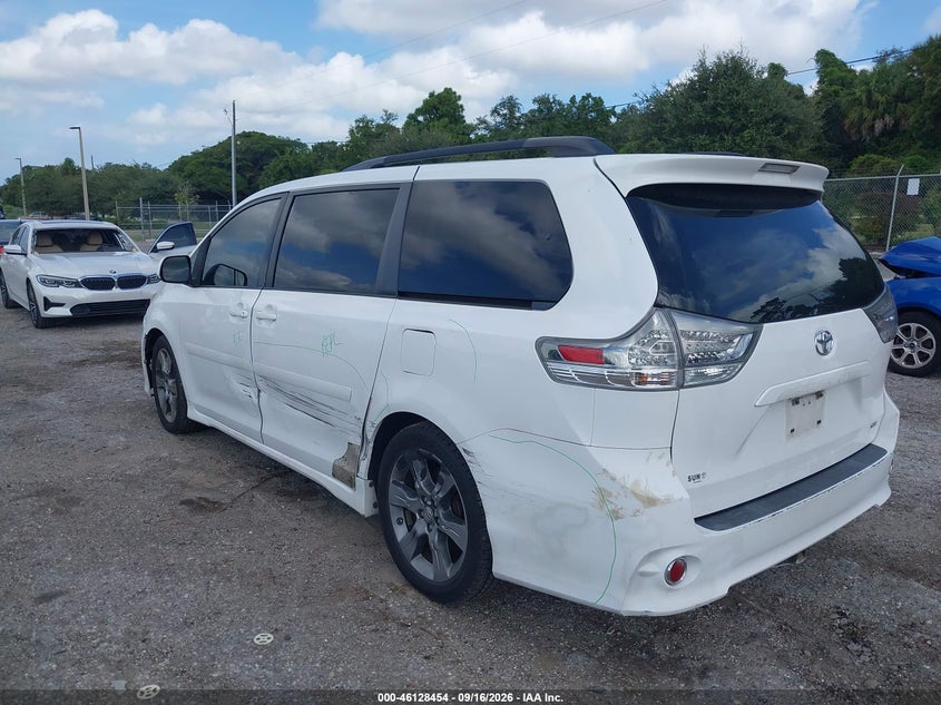 Vin: 5tdxk3dc7cs253963, lot: 46628174, toyota sienna se 8 passenger 20123
