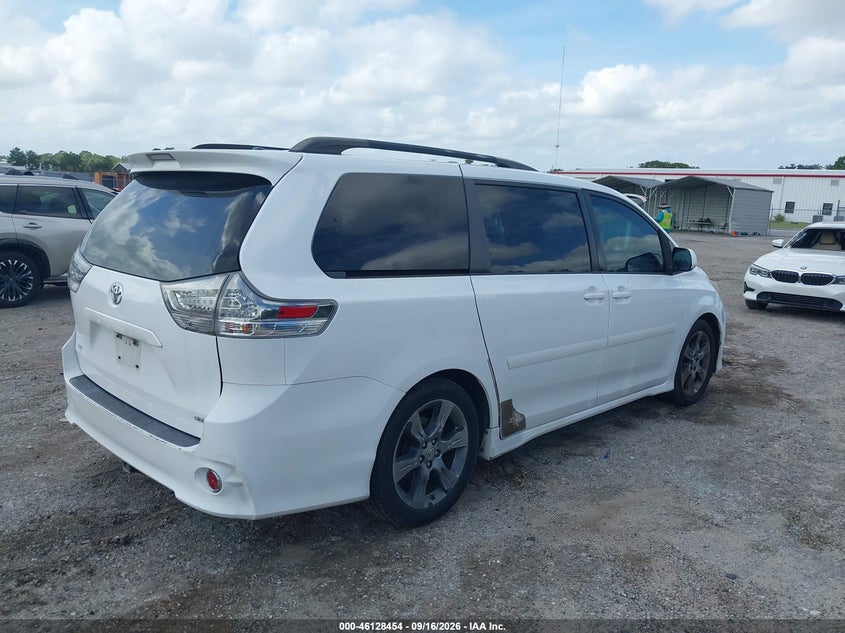 Vin: 5tdxk3dc7cs253963, lot: 46628174, toyota sienna se 8 passenger 20124