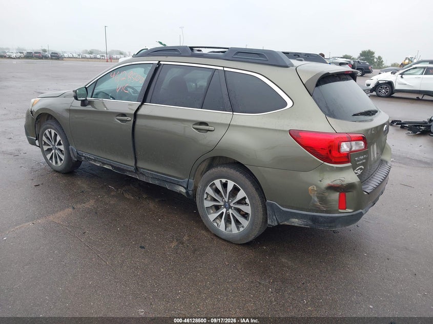 Vin: 4s4bsanc6f3304142, lot: 46628220, subaru outback 2.5i limited 20153