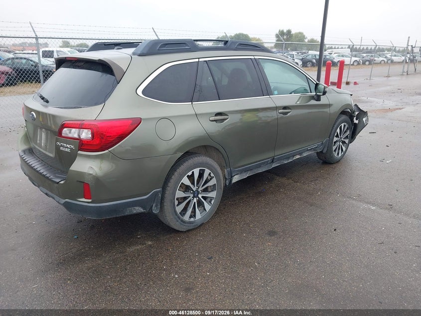 Vin: 4s4bsanc6f3304142, lot: 46628220, subaru outback 2.5i limited 20154
