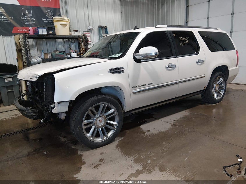 Vin: 1gys4kef0dr230848, lot: 46628235, cadillac escalade esv platinum edition 20132