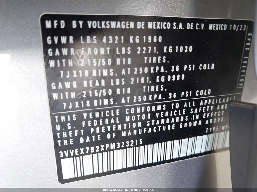 2023 VOLKSWAGEN TAOS 1.5T SE · Фото 9